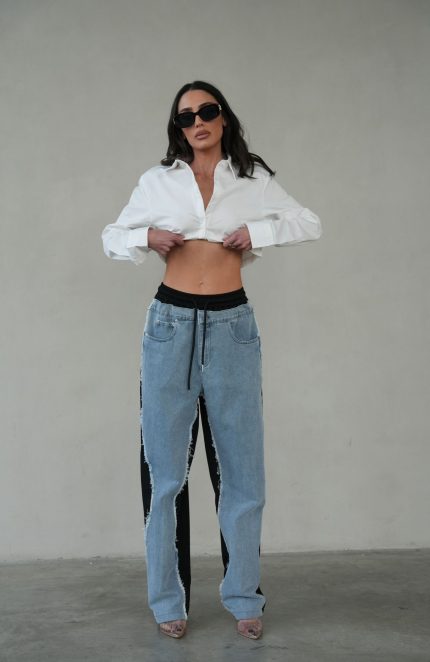 מכנס שילוב ג'ינס