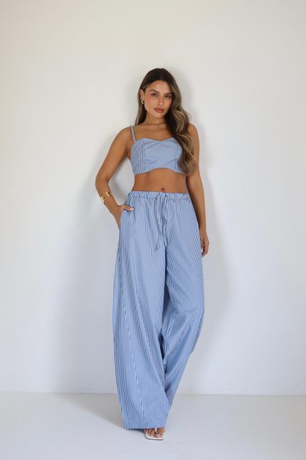 חליפת טופ פסים פפיון